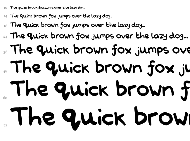 Nathan's Notations font waterfall